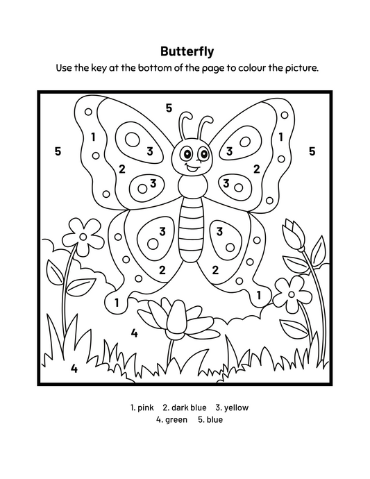 Colour By Numbers For Children