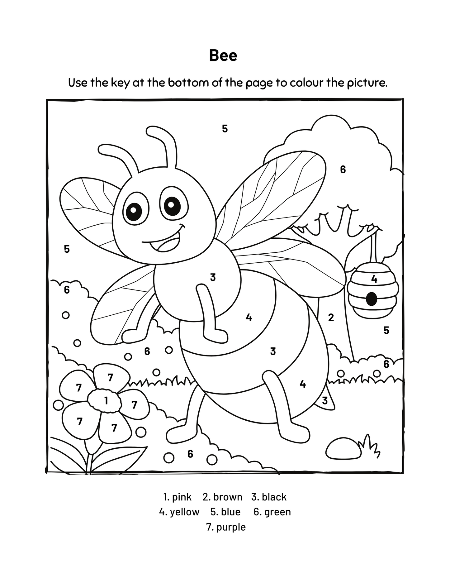 Colour By Numbers For Children
