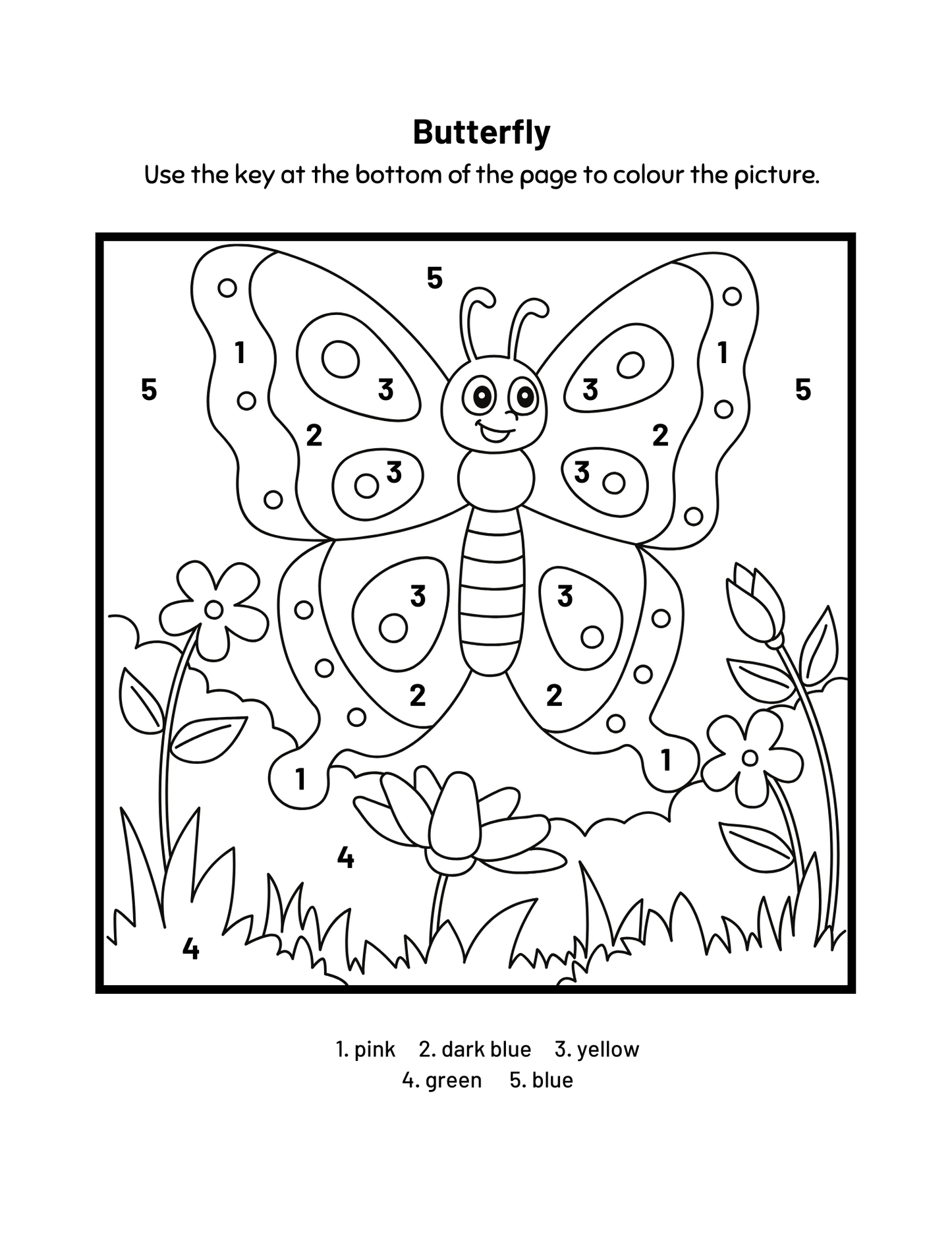 Colour By Numbers For Children